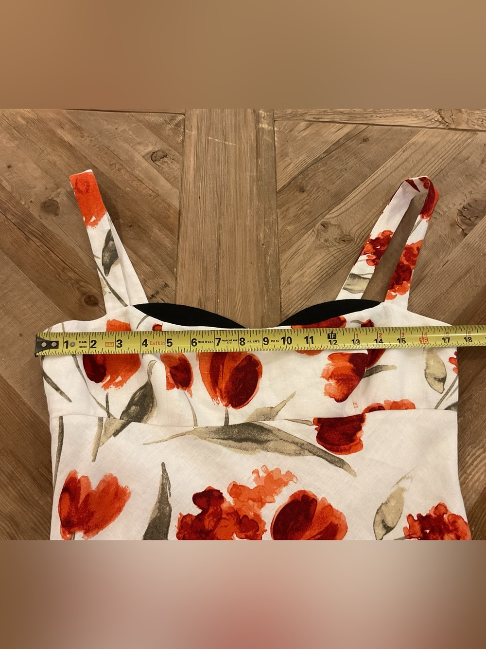 Reformation Bekki Linen Floral Midi Dress White Red Poppy Print NEW - Picture 10 of 10